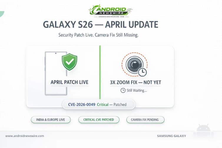 Samsung Galaxy S26 April 2026 Update: Security Patch Lands — But Camera Fix Is MIA