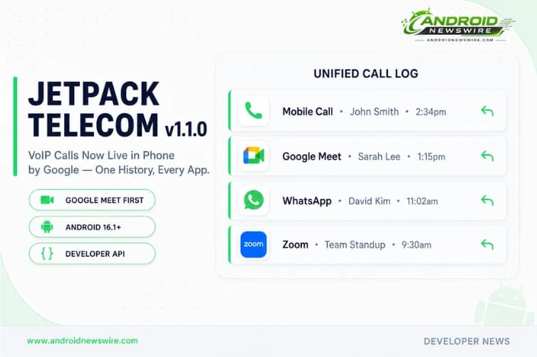 Google Phone Now Shows VoIP Call Logs β Jetpack Telecom v1.1.0 Opens the System Dialer to All Apps