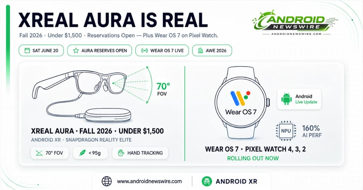 android-news-june-20-2026-xreal-aura-snapdragon-reality-elite-wear-os-7