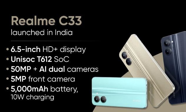 Realme C33 is now available in India for less than Rs 10,000