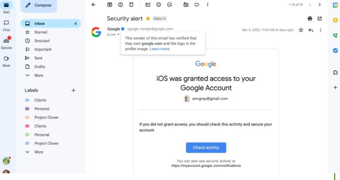 Gmail Is Adding a Blue Checkmark to Improve Sender Verification