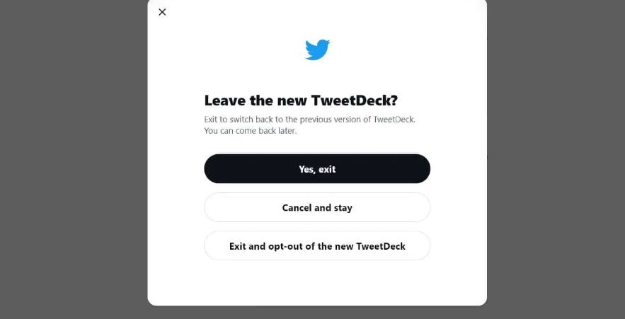 You Can Now Revert To the Previous TweetDeck Version